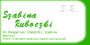 szabina ruboczki business card