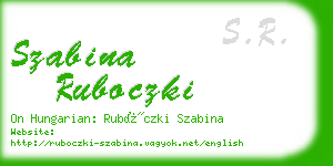 szabina ruboczki business card